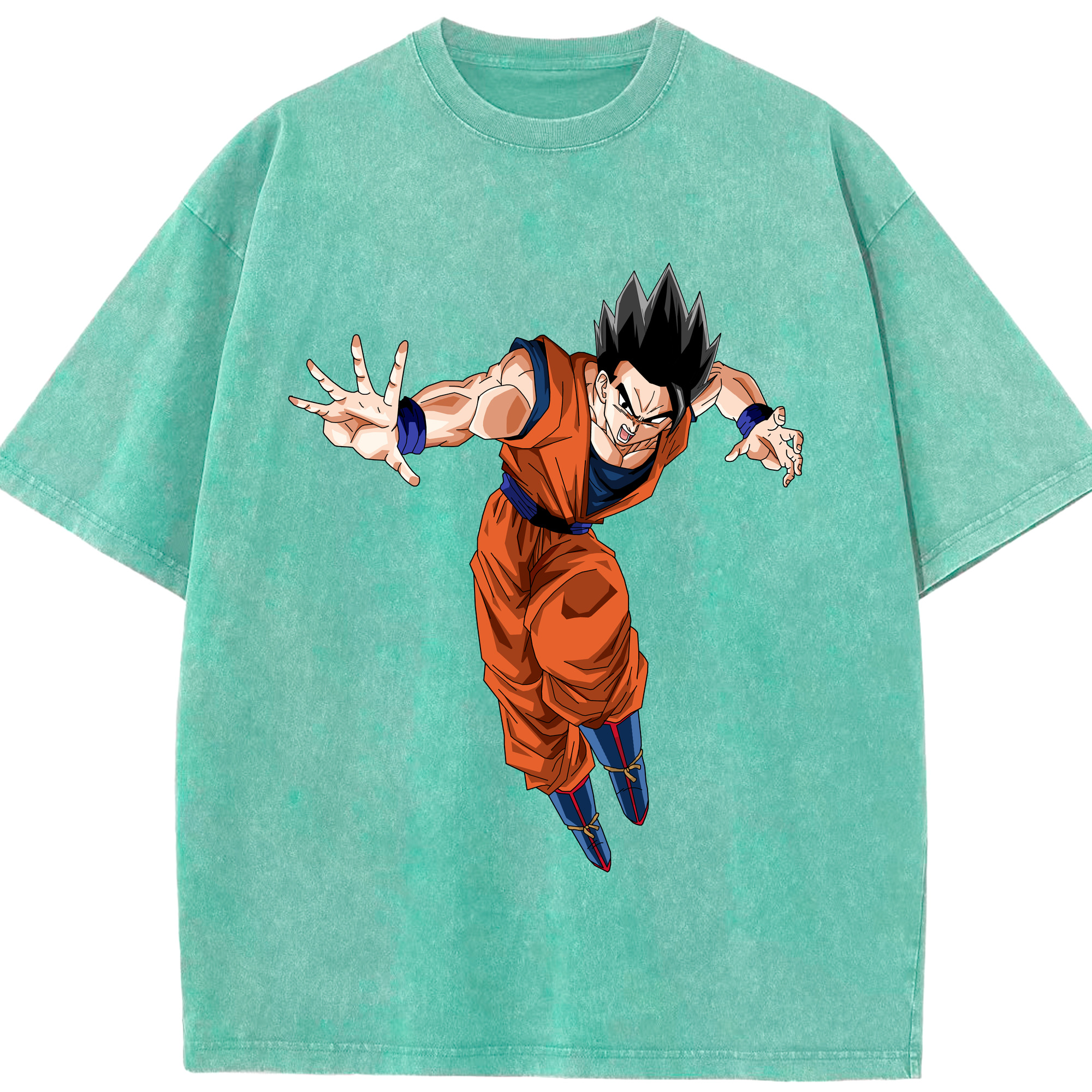 （画像用） ドラゴンボール 孫 悟飯（そんごはん）DRAGON BALL Son Gohan 綿100% ヴィンテージ風 半袖Tシャツ（フロントプリント）